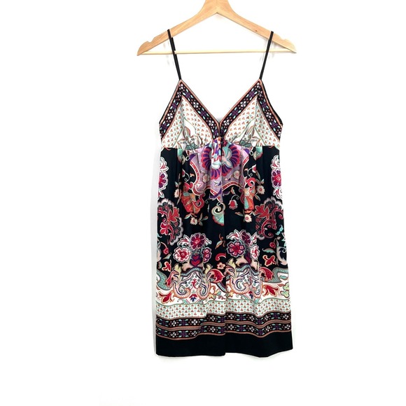 Vintage ICE y2k satlin mini slip dress bright colorful floral indie sleaze 6 - Picture 5 of 14